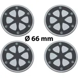 4 x Ø 66 mm Polymere Aufkleber / Dekor / Nabenkappen, Felgendeckel