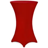 DEUBA Deuba® Stehtisch Husse Rot 70-75cm Verstärkter Fußbereich 30°C Waschbar Stehtischhussen Stretch Überzug Bezug Ø70 cm / bordeaux