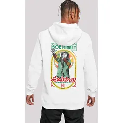 Kapuzenpullover F4NT4STIC "Bob Marley Reggae Music Exodus Singing", Herren, Gr. 5XL, weiß, Obermaterial: 65% Baumwolle, 35% Polyester, casual, slim fit, Langarm, Pullover, Premium Qualität, Band, Logo