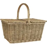 Ib Laursen Einkaufskorb Ib Laursen - Picknickkorb Einkaufskorb Weidenkorb Korb Weide mit