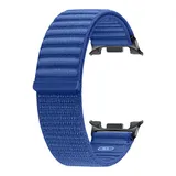 Samsung Fabric Band (M/L) für Galaxy Watch8 | Watch8 Classic, Uhrenarmband, Original Zubehör, Stoffband, Klettverschluss, Flexible Armbandlänge, Blue