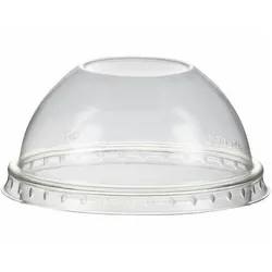 VEPATIM 100x Domdeckel für PET-Trinkbecher Smoothies- Dessertbecher O78mm