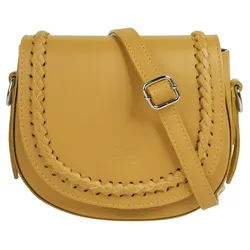 Cluty Umhängetasche echt Leder Damen – Made in Italy, Geflochtene Ledertasche, Crossbody Bag