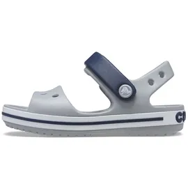 Crocs unisex-child Crocband Sandal Sandal, Light Grey/Navy, 32/33 EU