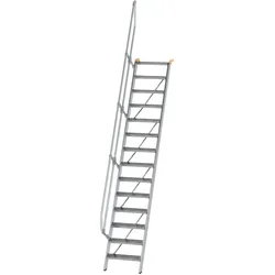 MUNK Treppe 60°  inkl. einen Handlauf, 600mm Stufenbreite, 14 Stufen