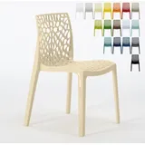 Grand Soleil Gruvyer Stapelbar Polypropylen Küche Bar Stühle - Beige