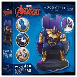 Trefl Puzzle Holz Puzzle 160 Marvel Avengers - Thanos auf dem Thron, 199 Puzzleteile
