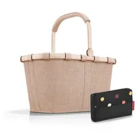 REISENTHEL® Einkaufskorb, Set aus Carrybag & Pocketcase: Stilvolle Eleganz & Organisation braun