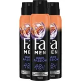 Fa Pflege Dark Passion Deodorant Spray 3 x 150 ml