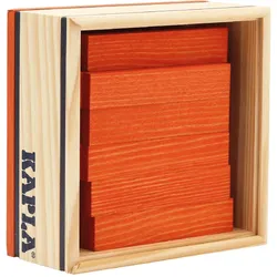 KAPLA - Holzbausteine Quadrate orange, 40er Box