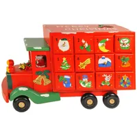 Trade Shop Traesio - Trade Shop - Adventskalender Aus Holz Weihnachtsvan Schubladen Weihnachtsdekoration -