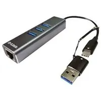 D-Link DUB-2332 4 Port USB-Kombi-Hub Anthrazit