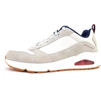 SKECHERS Uno - Stacre Sneaker, (Off-White Leather/Pu/Mesh/Trim Ofwt), 45 EU