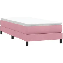 vidaXL Boxspringbett 90 x 210 cm Rosa