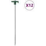 vidaXL Zeltheringe 12 Stk. 25 cm 7 mm Verzinkter Stahl und PP