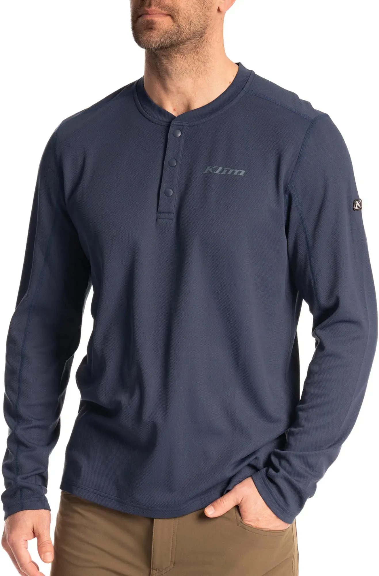 Klim Sidewinder Wool Langarmshirt, blau, Größe L für Männer