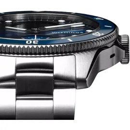 Withings ScanWatch Nova 42 mm blau, FKM-Armband mit Edelstahlschnalle silber