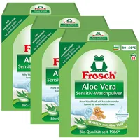 3x Frosch Aloe Vera Color-Waschpulver 1,35 kg - Sensitiv mit Aloe Vera