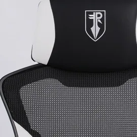 Trisens Gaming Stuhl im modernen Racing-Design mit einklappbarer Fußstütze - Gaming Chair mit flexiblen Armlehnen - ergonomischer Gaming Schreibtischstuhl mit extra Stützkissen