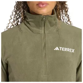 adidas Multi Essentials Fleece mit halbem Reißverschluss Olive Strata S