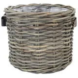 Van der Leeden Rattan Übertopf Ø 65 x 55 cm Grau