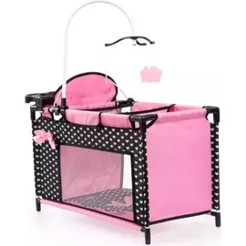 Bayer Design Puppenbett Multi, Schwarz/Rosa
