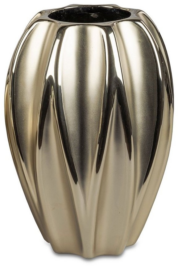 Small-Preis Dekovase Formano Vase Tischvase Champagner matt Gold in 5 Größen wählbar goldfarben 25 cmSmall-Preis