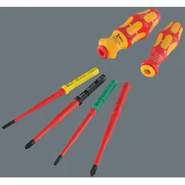 WERA Schraubendreher-Satz VDE 17 extra slim 2 Tool Finder 17-tlg. Rot/Yellow