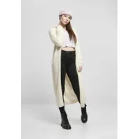 URBAN CLASSICS Ladies Hooded Feather Cardigan Kapuzenpullover, whitesand,