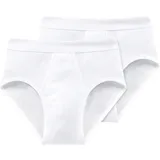 SCHIESSER Essentials white sports briefs with a fly L 2er Pack