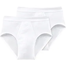SCHIESSER Essentials white sports briefs with a fly L 2er Pack