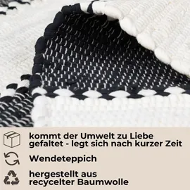 OTTO home Benja Handwebteppich 160 x 230 cm Schwarz/Weiß