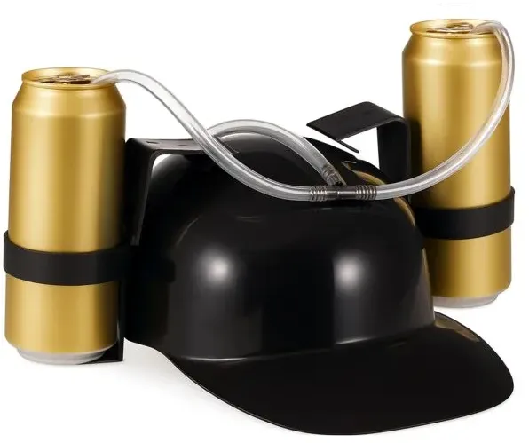 Relaxdays Party Trinkhelm Schwarz,Transparent