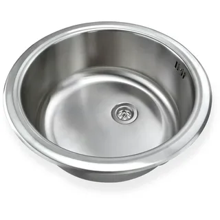 stabilo-sanitär Edelstahl Einbauspüle "Ronda 1" Küchenspüle Waschbecken Rundbecken Rundspüle Spüle rund