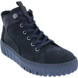 WALDLÄUFER H-Livia Bootie 941804-402-194, Warmfutter, Nubukleder/ Metallic, Notte (Dunkelblau), Weite H, Wechselfußbett 38 EU Weit