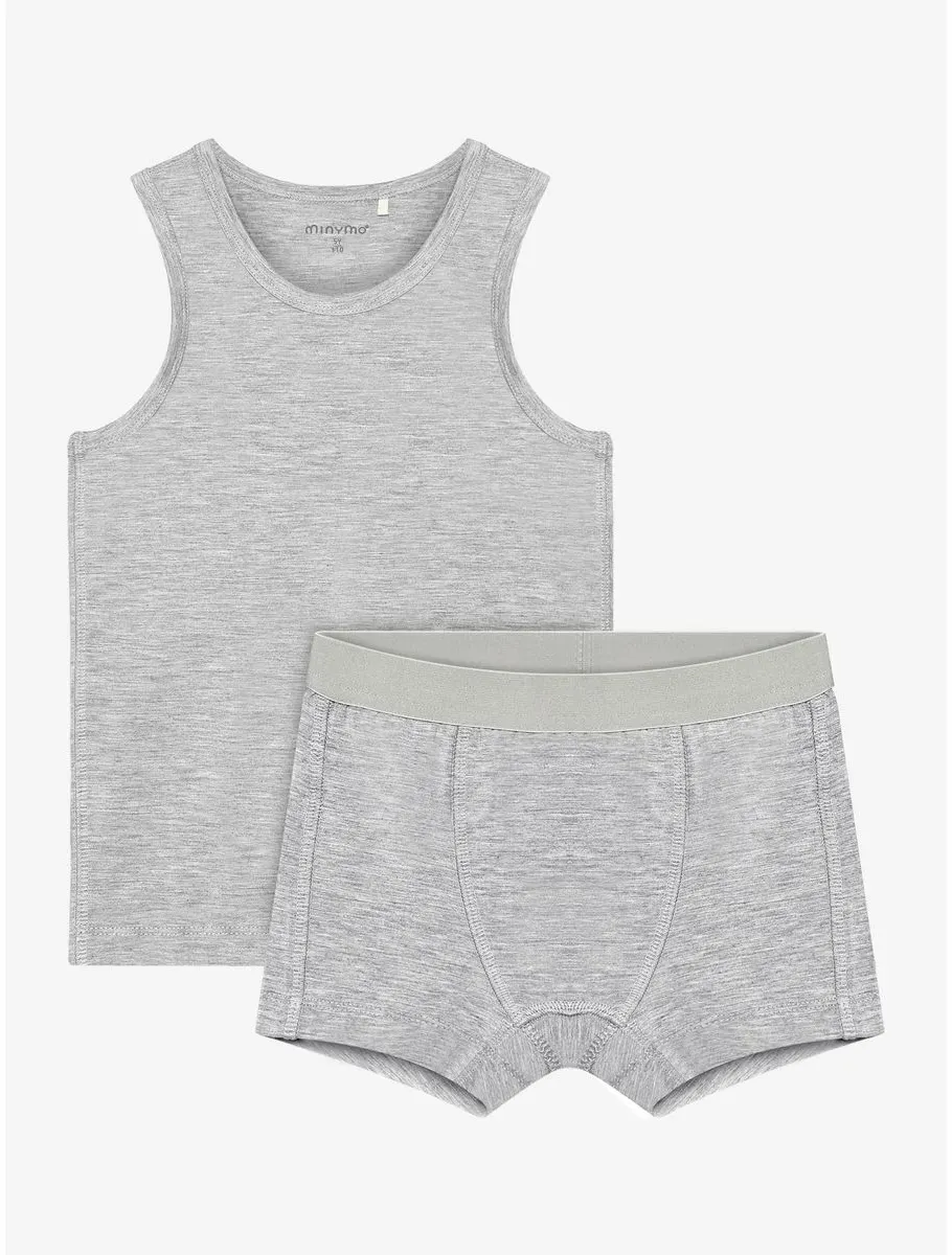 Minymo Underwear set mediumgreymelange (1310) 146