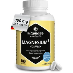 Vitamaze MAGNESIUM 350 mg Komplex Citrat/Oxid/Carbon.vegan