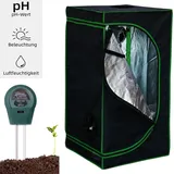 MuCoLa Growbox 0,4 x 0,4 x 1,2 m schwarz/grün