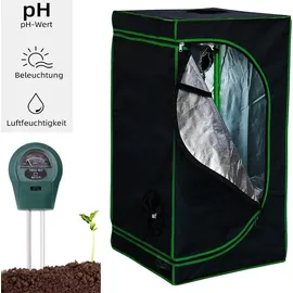 MuCoLa Growbox 0,4 x 0,4 x 1,2 m schwarz/grün