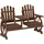 Outsunny Gartenbank 154 x 65 x 102 cm Verkohlt