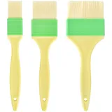 Cleminsta 3er Set Backpinsel Küche Pastry Brush und BBQ Pinsel, Vielseitige Pastry Brush, Basting Gebäckbürste, Pinsel Küche, Küchenpinsel Grill- und Backpinsel für Backen Kochen Grillen