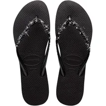 havaianas Slim Glitter Ii - Zehensandalen - Damen / Black - 35/36 BR