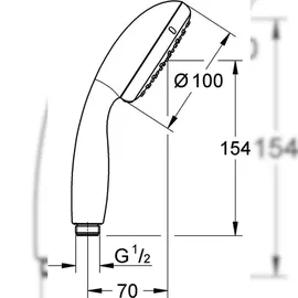 Grohe Tempesta 100 2 Strahlarten chrom