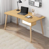 360Home Schreibtisch Computertisch Regal Massivholz weiß 120*60cm Schublade