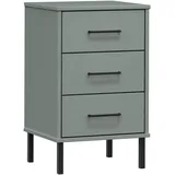 vidaXL Nachtschrank OSLO 40 x 35 x 64,5 cm Grau