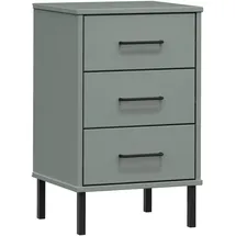 vidaXL Nachtschrank OSLO 40 x 35 x 64,5 cm Grau