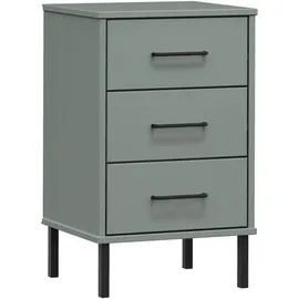 vidaXL Nachtschrank OSLO 40 x 35 x 64,5 cm Grau