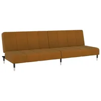 vidaXL Schlafsofa 2-Sitzer Braun Samt