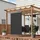 Outsunny Balkonverkleidung 124 x 222 cm grau Aluminium 1 St.