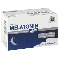 MELATONIN 2 mg plus Hopfen und Melisse Kapseln 120 St